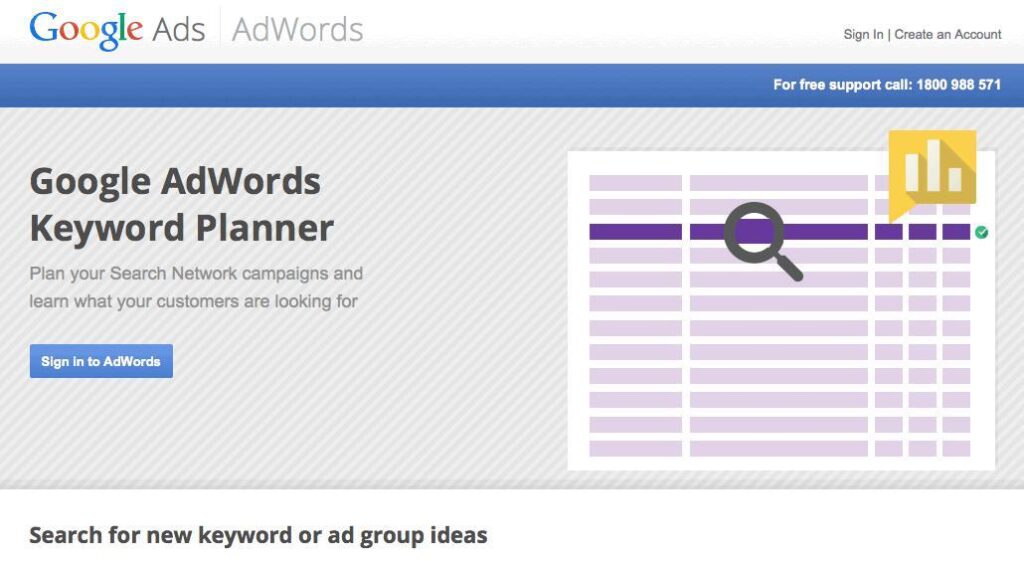 google keyword planner