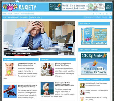 Anxiety No More Pre-made Niche Website/Blog