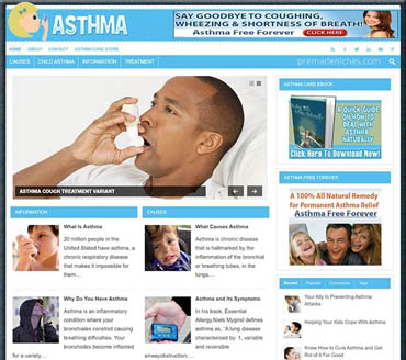 Asthma Free Forever Pre-made Niche Website/Blog