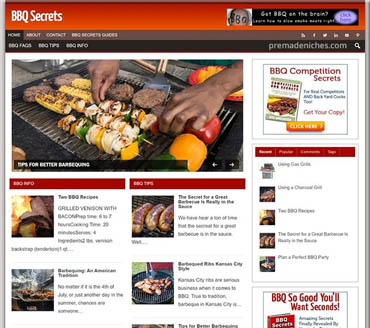 BBQ Secrets Pre-made Niche Website/Blog