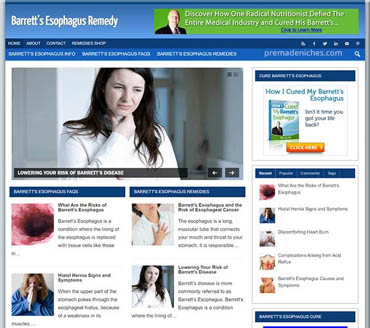 Barrett's Esophagus Remedy Pre-made Niche Website/Blog