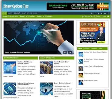 Binary Options Tips Pre-made Niche Website/Blog