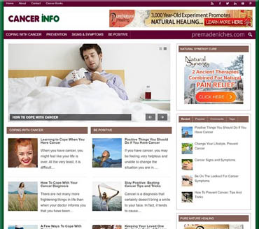 Cancer Information Pre-made Niche Website/Blog