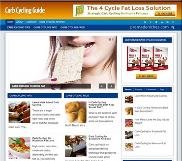 Carb Cycling Guide Pre-made Niche Website/Blog
