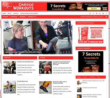 Cardio Workout Guide Pre-made Niche Website/Blog