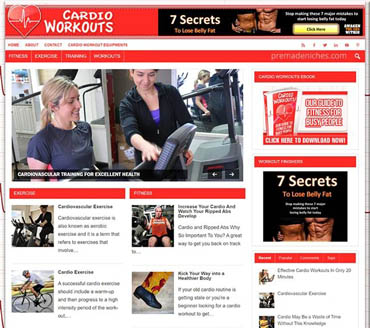 Cardio Workout Guide Pre-made Niche Website/Blog