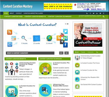 Content Curation Mastery Pre-made Niche Website/Blog