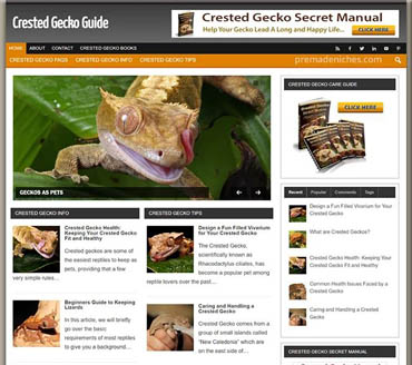 Crested Geckos Guide Pre-made Niche Website/Blog