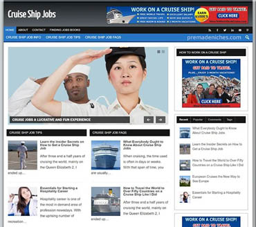 Cruise Ship Jobs Pre-made Niche Website/Blog