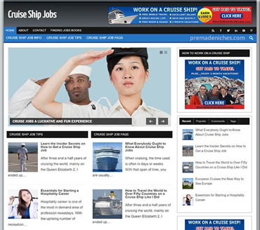 Cruise Ship Jobs Pre-made Niche Website/Blog