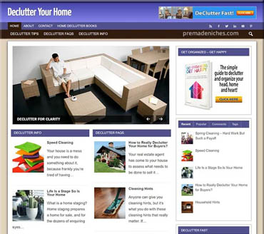 Declutter Your Home Pre-made Niche Website/Blog