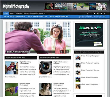 Digital Photography Tips Pre-made Niche Website/Blog