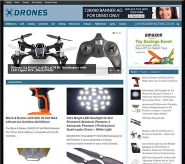 Drones and Quadcopters Shop Pre-made Niche Website/Blog