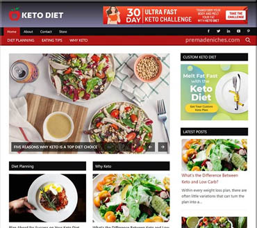 Easy Keto Diet Plans Pre-made Niche Website/Blog