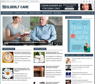 Elderly Care Tips Pre-made Niche Website/Blog