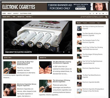 Electronic Cigarettes Pre-made Niche Website/Blog