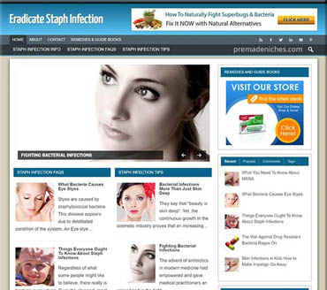 Eradicate Staph Infection Pre-made Niche Website/Blog