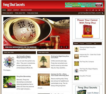 Feng Shui Secrets Pre-made Niche Website/Blog