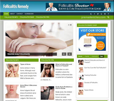 Folliculitis Remedy Pre-made Niche Website/Blog