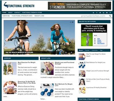Functional Strength Training Pre-made Niche Website/Blog