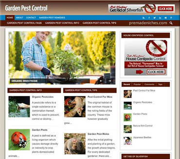 Garden Pest Control Pre-made Niche Website/Blog