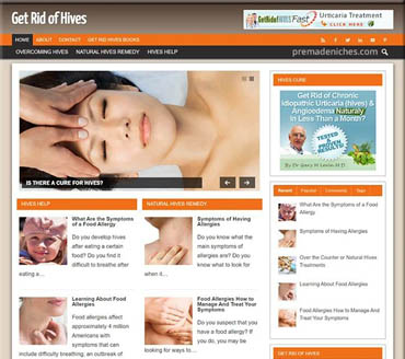 Get Rid of Hives Pre-made Niche Website/Blog