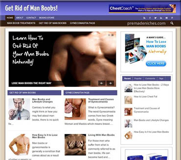 Get Rid of Man Boobs Pre-made Niche Website/Blog