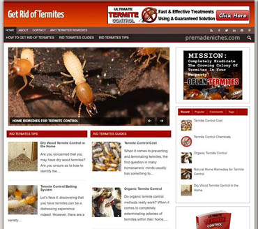 Get Rid of Termites Pre-made Niche Website/Blog