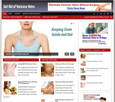 Get Rid of Varicose Veins Pre-made Niche Website/Blog