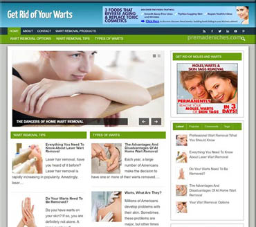 Get Rid of Your Warts Pre-made Niche Website/Blog