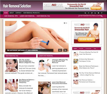 Hair Removal Solution Pre-made Niche Website/Blog
