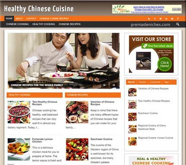 Healthy Chinese Cuisine Pre-made Niche Website/Blog