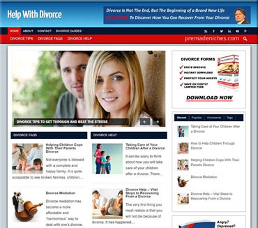 Help With Divorce Pre-made Niche Website/Blog