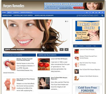 Herpes Remedies Pre-made Niche Website/Blog