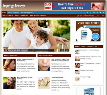 Impetigo Remedy Pre-made Niche Website/Blog