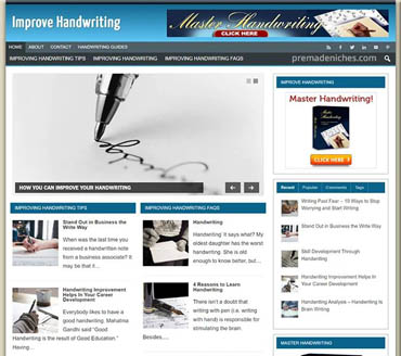 Improve Handwriting Pre-made Niche Website/Blog