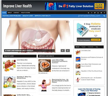 Improve Liver Health Pre-made Niche Website/Blog