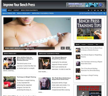 Improve Your Bench Press Pre-made Niche Website/Blog