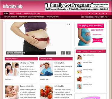 Infertility Help Pre-made Niche Website/Blog