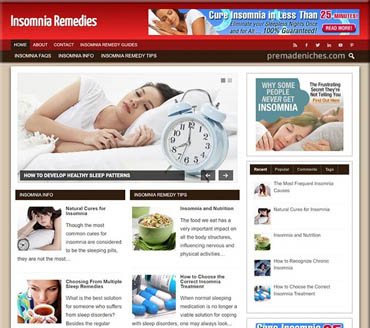 Insomnia Remedies Pre-made Niche Website/Blog