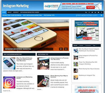 Instagram Marketing Pre-made Niche Website/Blog