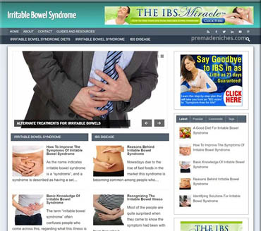 Irritable Bowel Syndrome Treatment Pre-made Niche Website/Blog