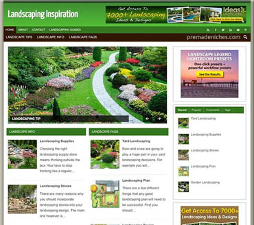 Landscaping Inspiration Pre-made Niche Website/Blog