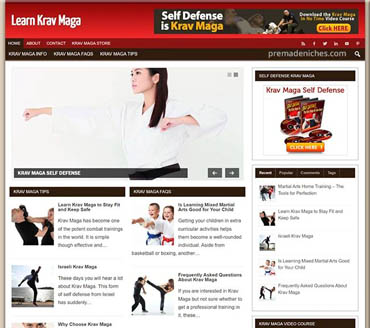 Learn Krav Maga Pre-made Niche Website/Blog