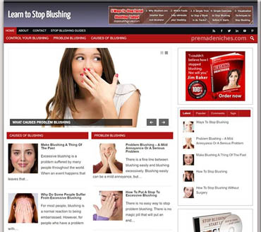 Learn to Stop Blushing Pre-made Niche Website/Blog
