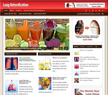 Lung Detoxification Pre-made Niche Website/Blog