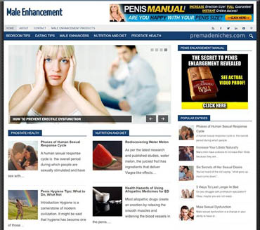 Male Enhancement Secrets Pre-made Niche Website/Blog