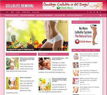 Natural Cellulite Removal Pre-made Niche Website/Blog