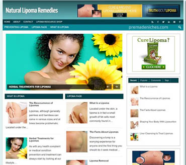 Natural Lipoma Remedies Pre-made Niche Website/Blog