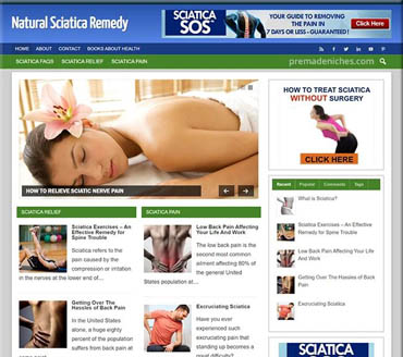Natural Sciatica Remedy Pre-made Niche Website/Blog